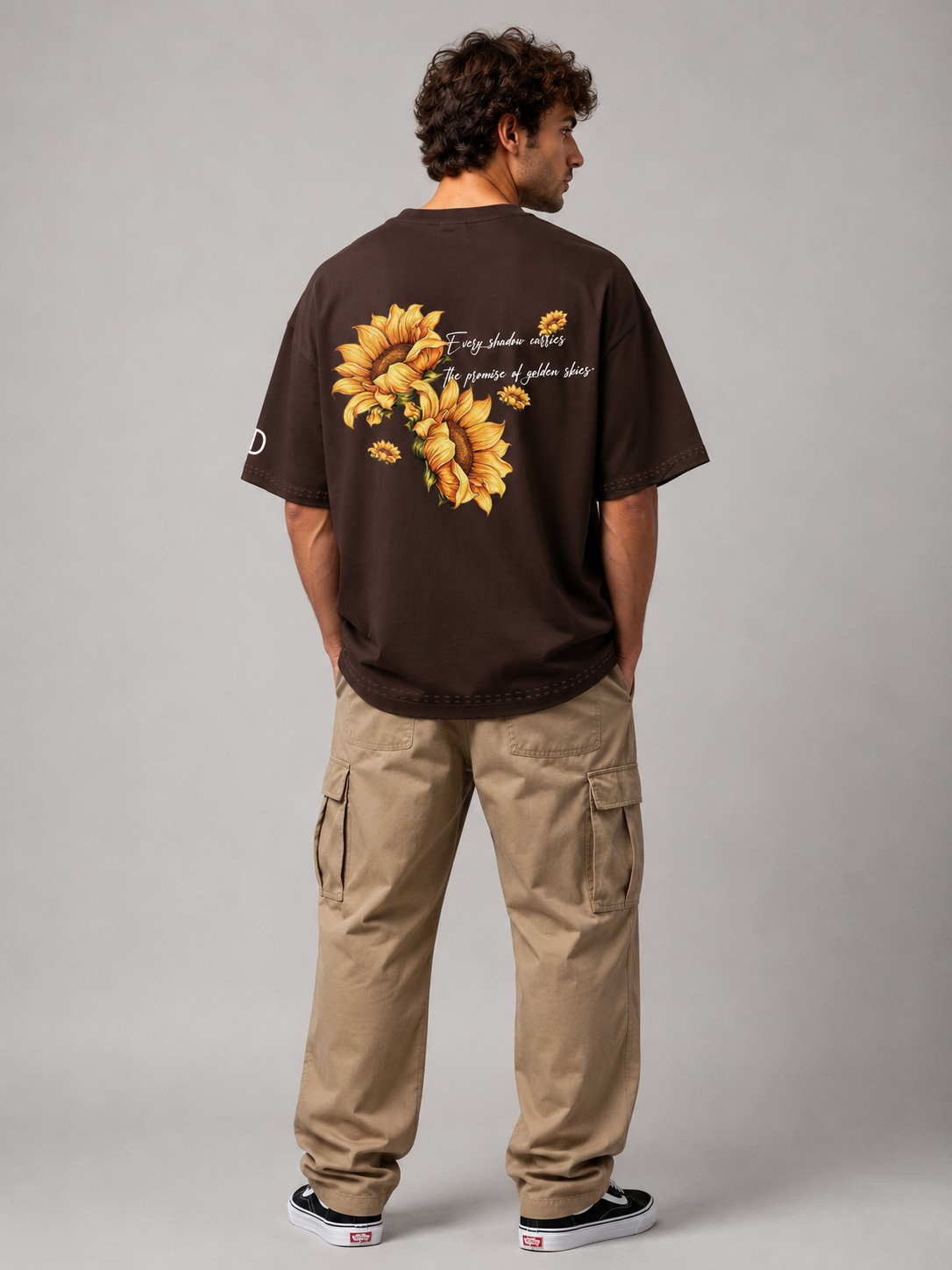 Golden Skies Oversized Graphic T-Shirt